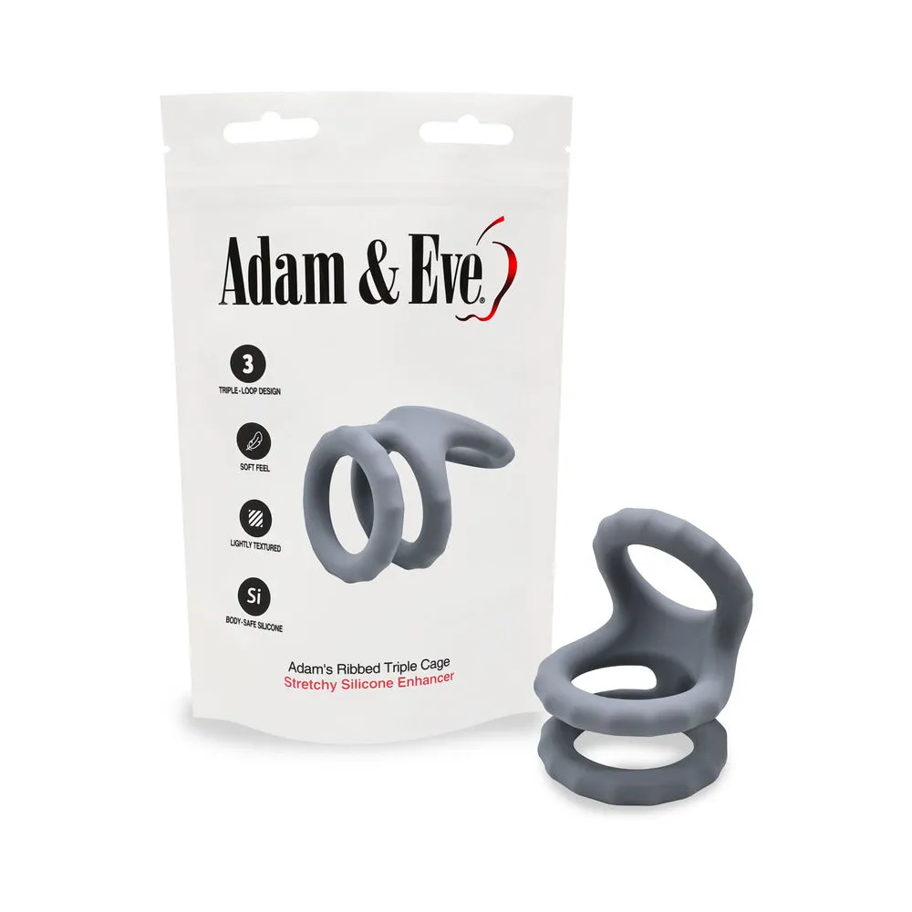 Adam & Eve Adam's Ridged Triple Cage (Bag Packaging)