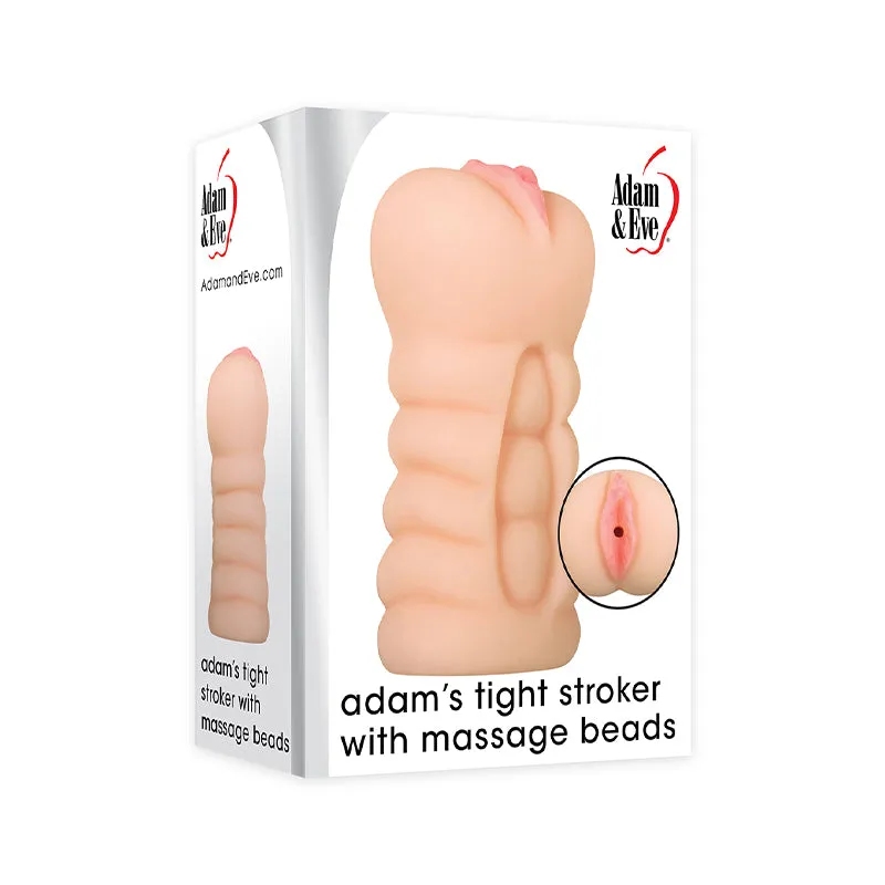 Adam & Eve Adam's Tight Stroker w/Massage Beads - Ivory