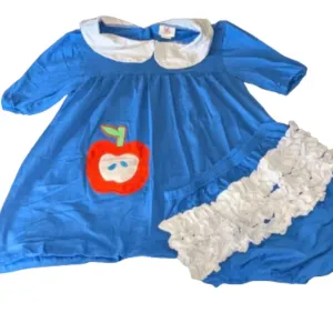 Blue & White Ruffle Bloomer Shorts