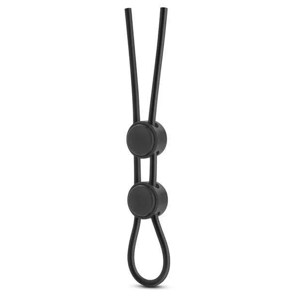 Blush Novelties - Stay Hard Silicone Double Loop Cock Ring (Black)