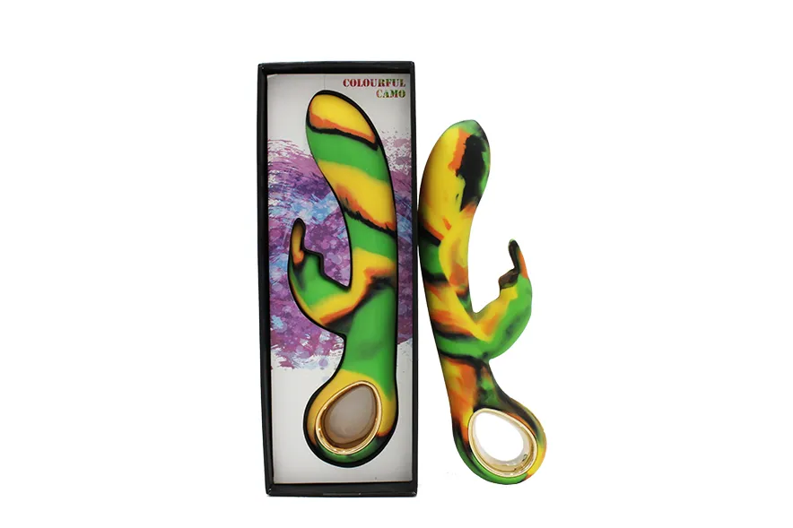 Camo Dini G Spot Rabbit Vibrator Heated Vibe Clitoral Stimulator USB Sex Toy