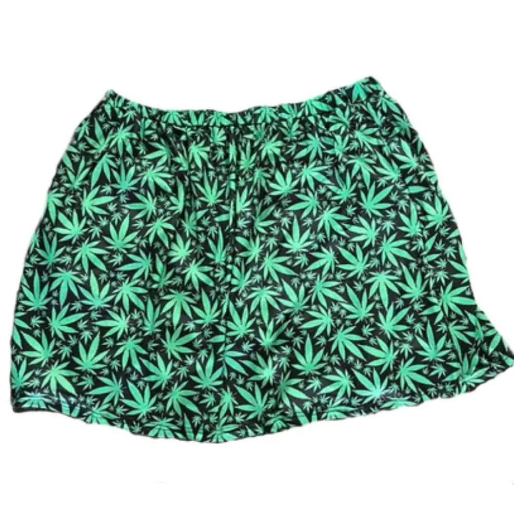 Cannabis Leaves Skirt Skort