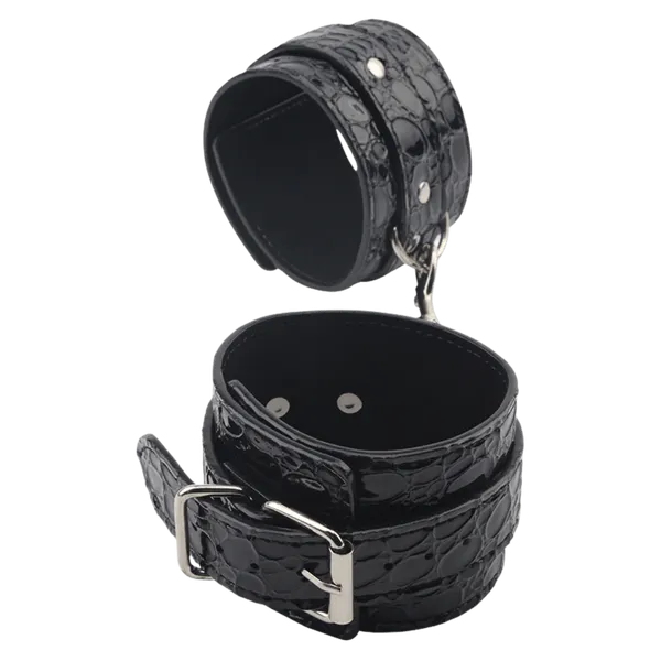 Chisa Be Good Ankle Cuffs Faux Leather Black