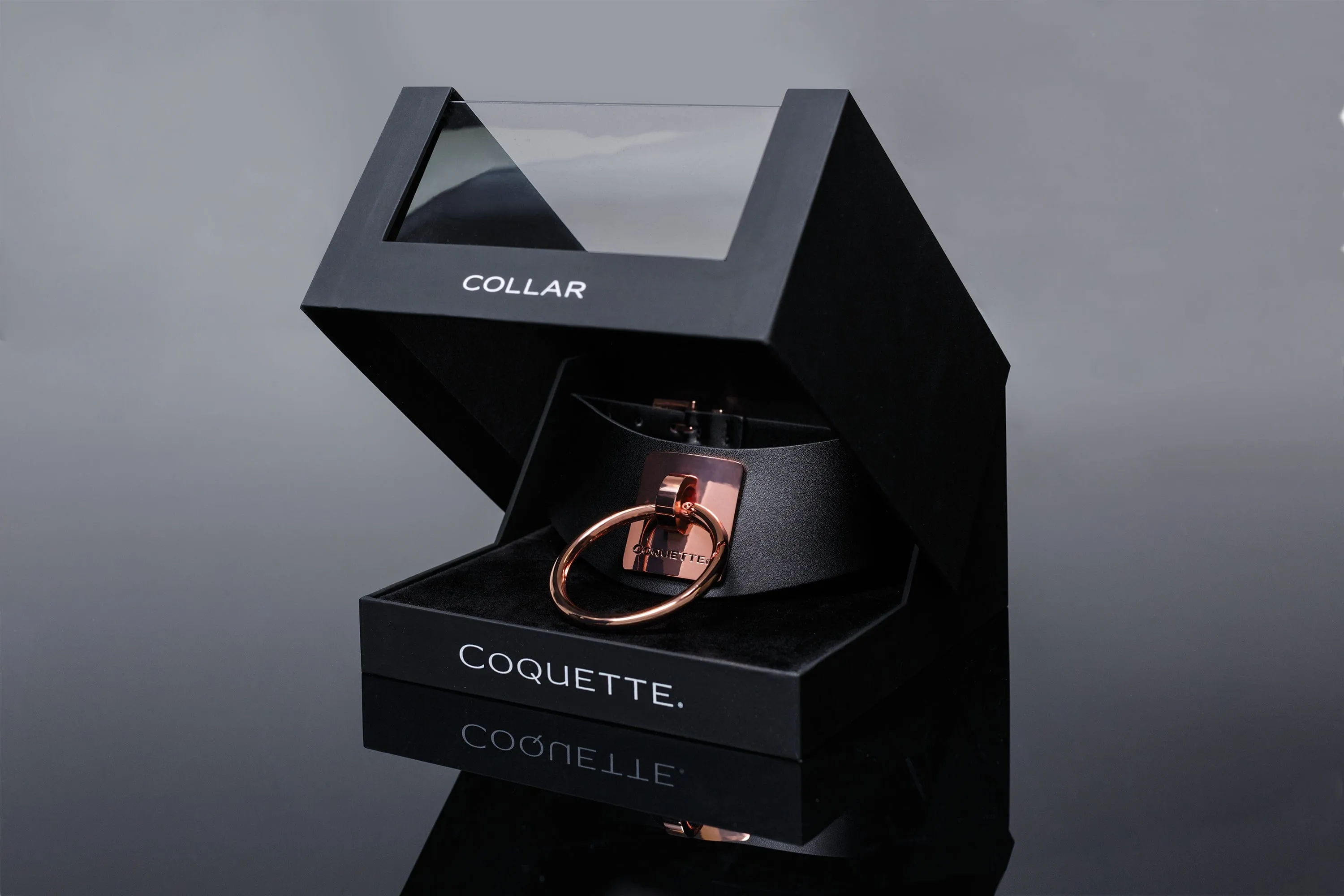 Coquette Vegan Leather Black Collar