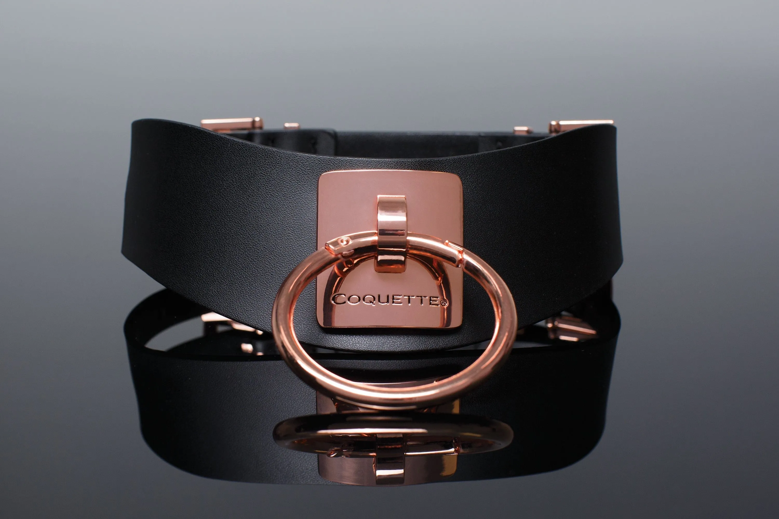 Coquette Vegan Leather Black Collar