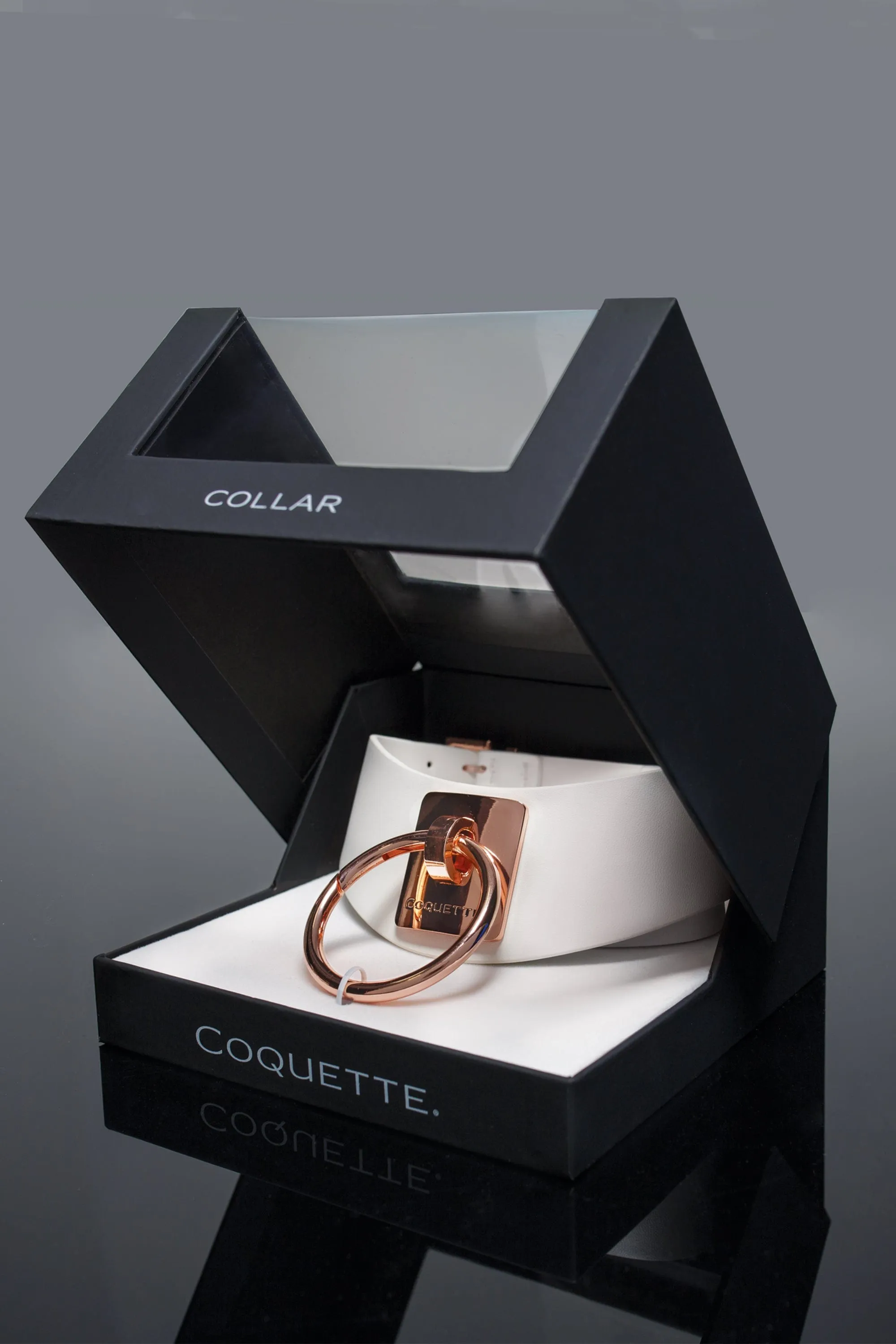 Coquette Vegan Leather White Collar