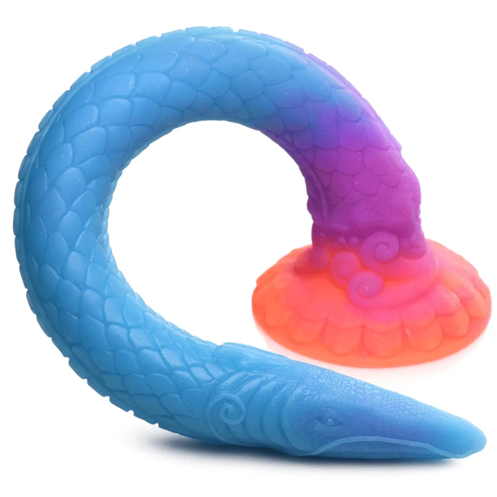 Creature Cocks Makara Glow-In-Dark Silicone Snake Dildo