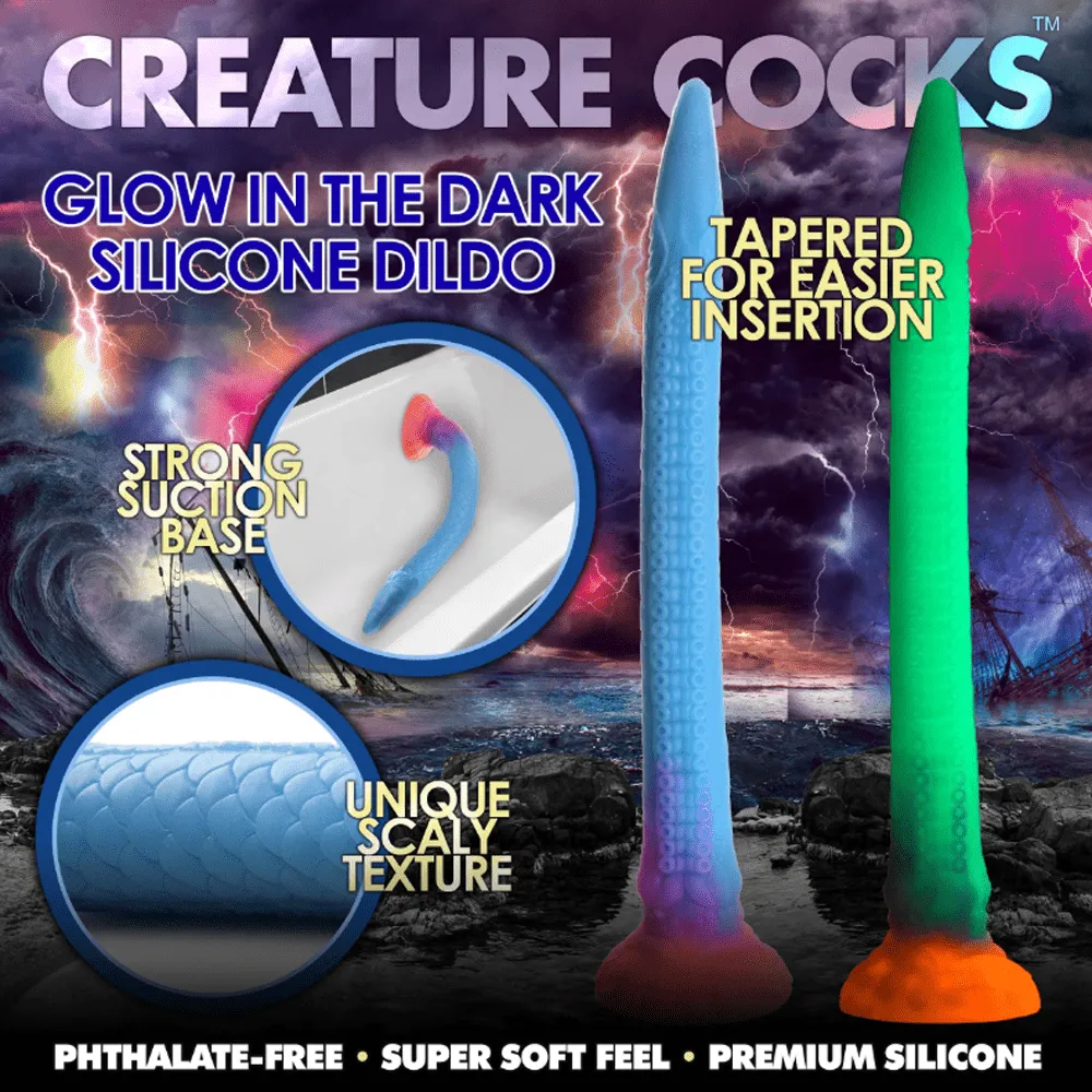 Creature Cocks Makara Glow-In-Dark Silicone Snake Dildo