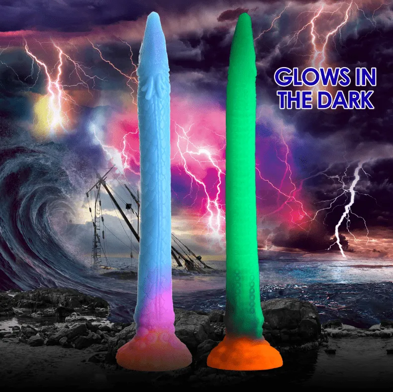 Creature Cocks Makara Glow-In-Dark Silicone Snake Dildo