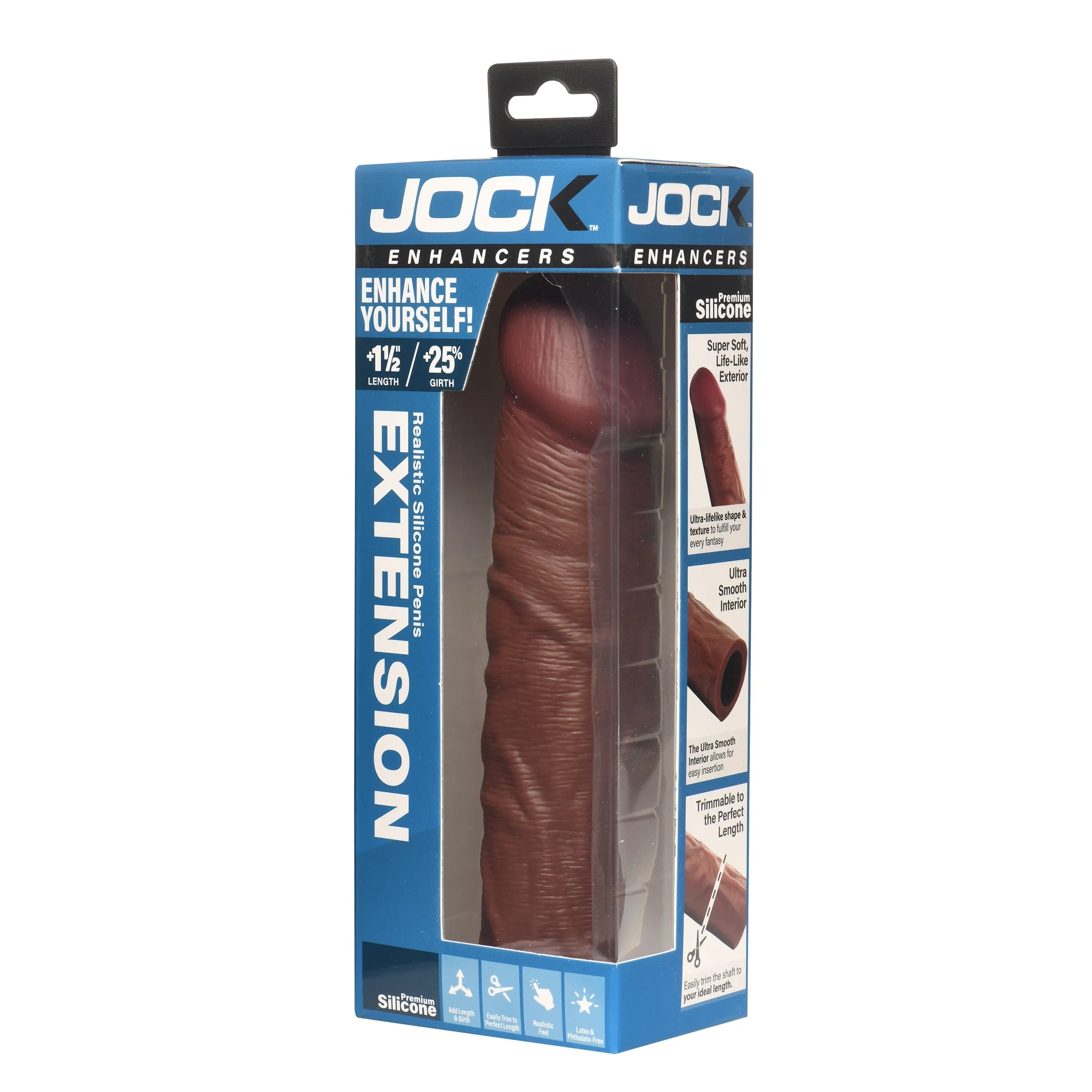Enhancers 1.5 Silicone Penis Extension Sleeve - Dark