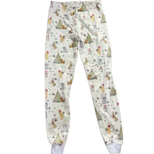 Happy Holidays Christmas Little Bear Pajamas Pants *