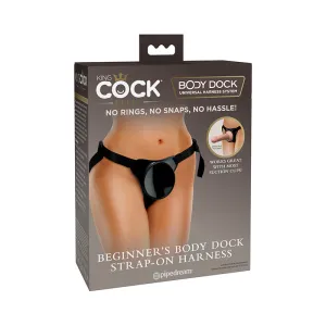 King Cock Elite Beginner's Body Dock Strap-On Harness Black