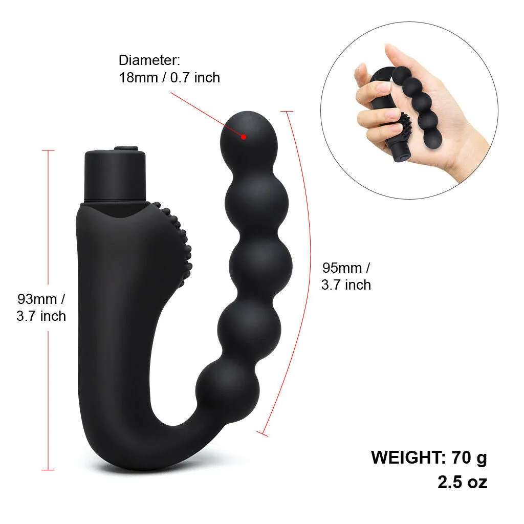Male Prostate Massage Butt Plug 10 Frequencies Vibrating Sex Toy