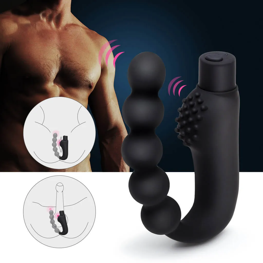 Male Prostate Massage Butt Plug 10 Frequencies Vibrating Sex Toy