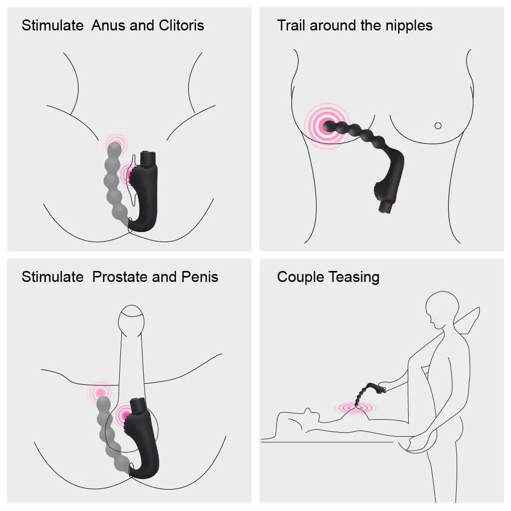 Male Prostate Massage Butt Plug 10 Frequencies Vibrating Sex Toy