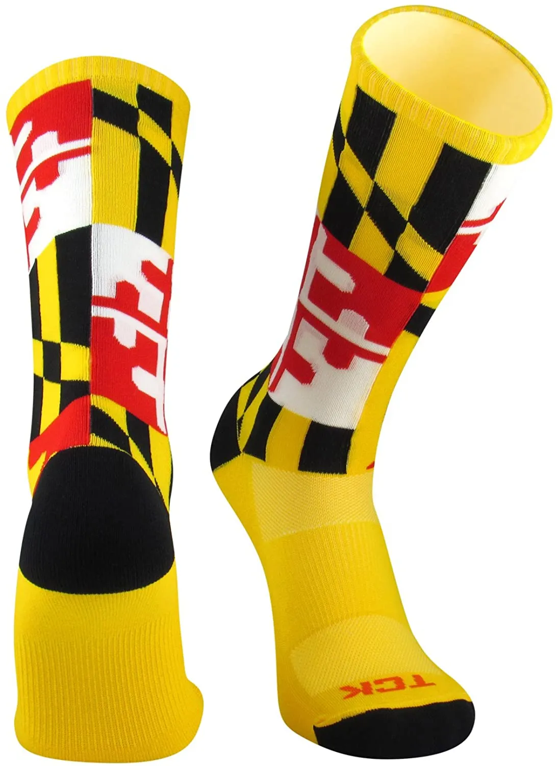 Maryland Flag Socks Crew Length