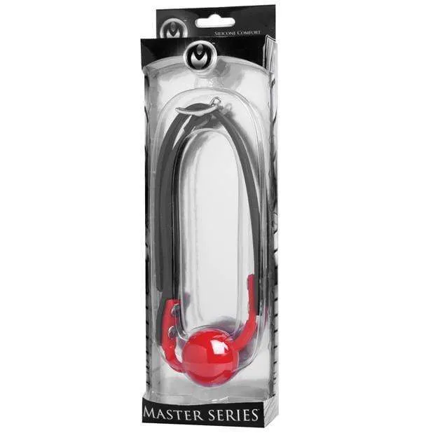 Master Series - The Hush Gag Comfort Ball Gag (Red)
