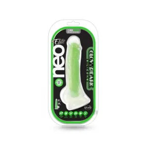 Neo Elite Viper Glow-in-the-dark 7 Silicone Dual-density Dildo Neon Green