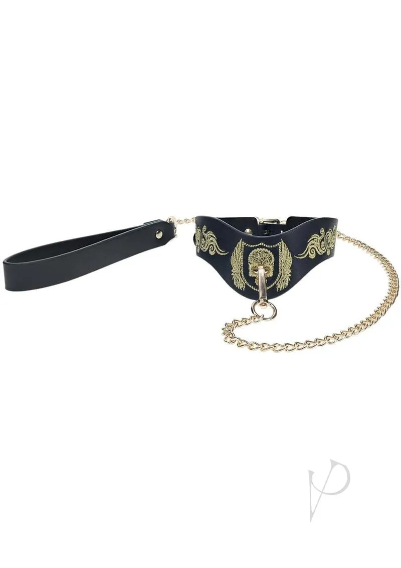 Ouch London Coll Collar Leash Blk