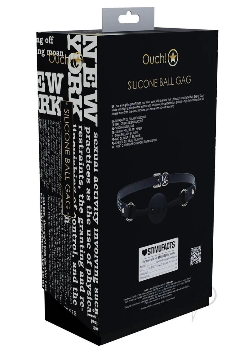Ouch Ny Coll Ball Gag Blk