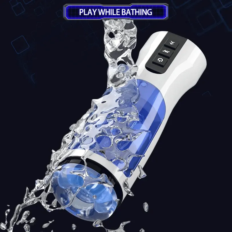 Powerful Telescopic Male Auto Masturbator With UV Heating Base