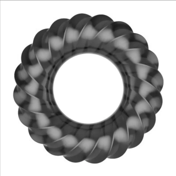 QUYUE 3D Spiral Penis Trainer Delay Ejaculation Tight Cock Ring