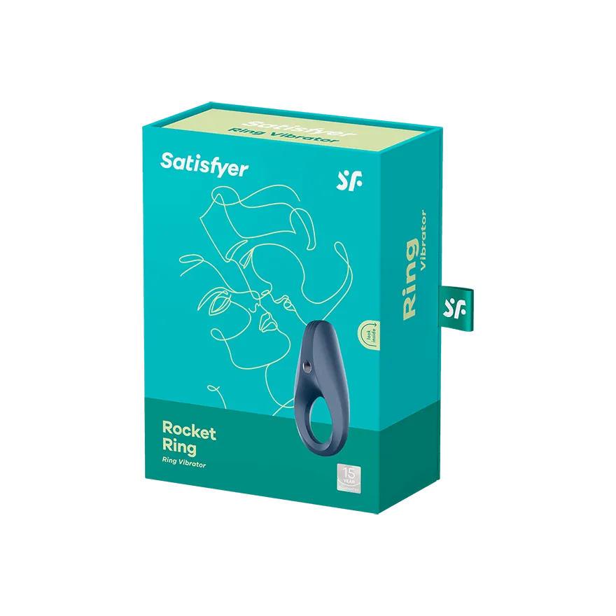 Satisfyer - Rings Plus Vibration Rechargeable Rocket Cock Ring (Dark Blue)