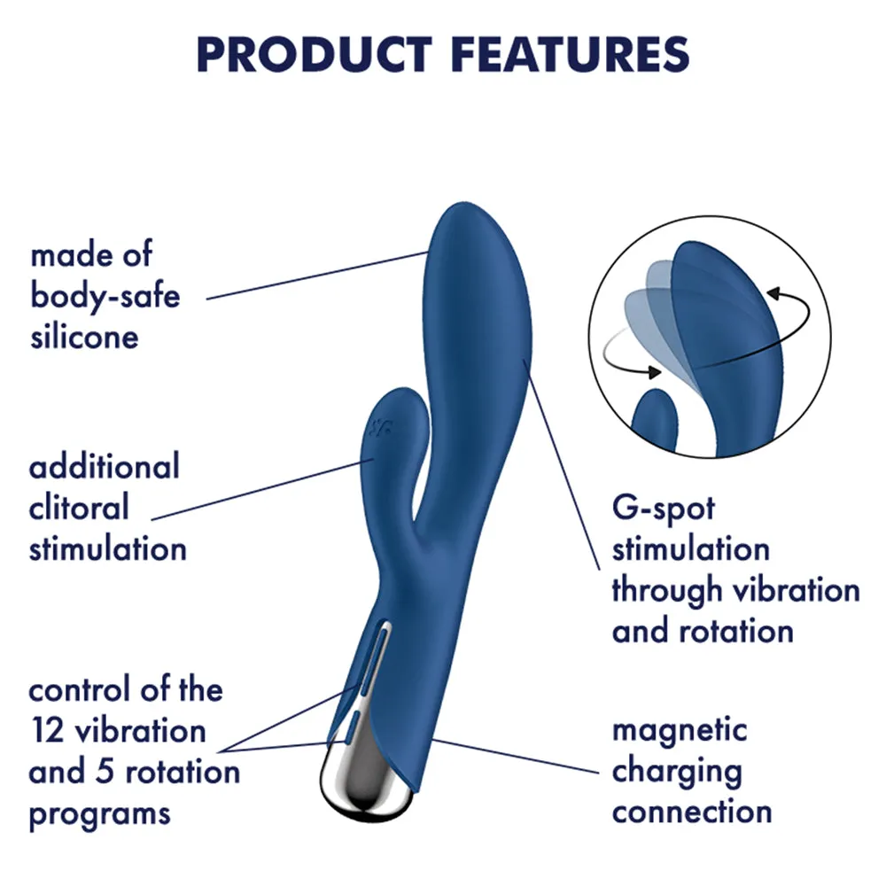Satisfyer Spinning Rabbit 1 Rotating Rabbit Vibrator USB Female Vibe Sex Toy