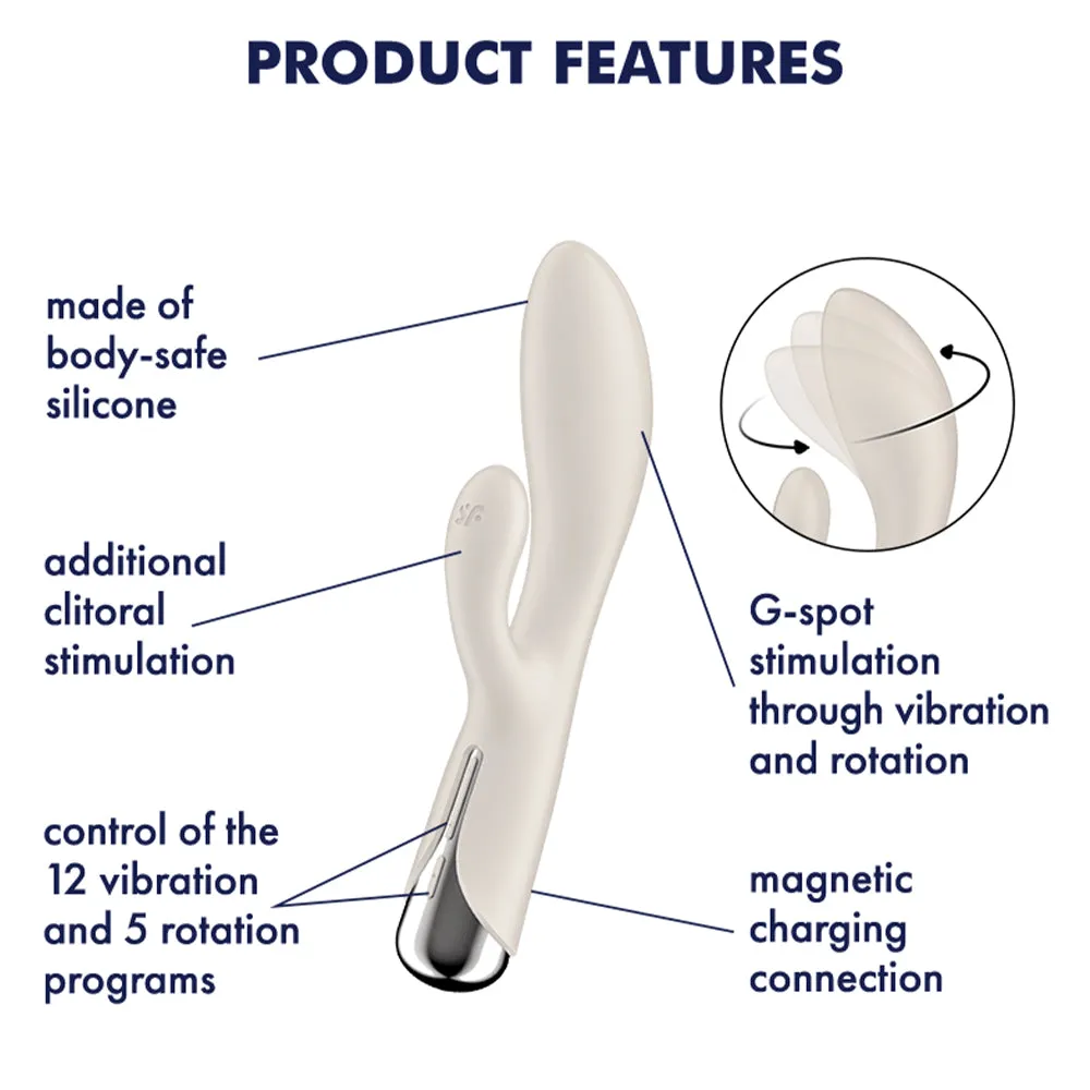 Satisfyer Spinning Rabbit 1 Rotating Rabbit Vibrator USB Female Vibe Sex Toy