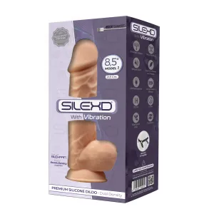 SILEXD MODEL 1 FLESH 8.5 MOTOR Realistic Silicone Vibrating Dildo Balls