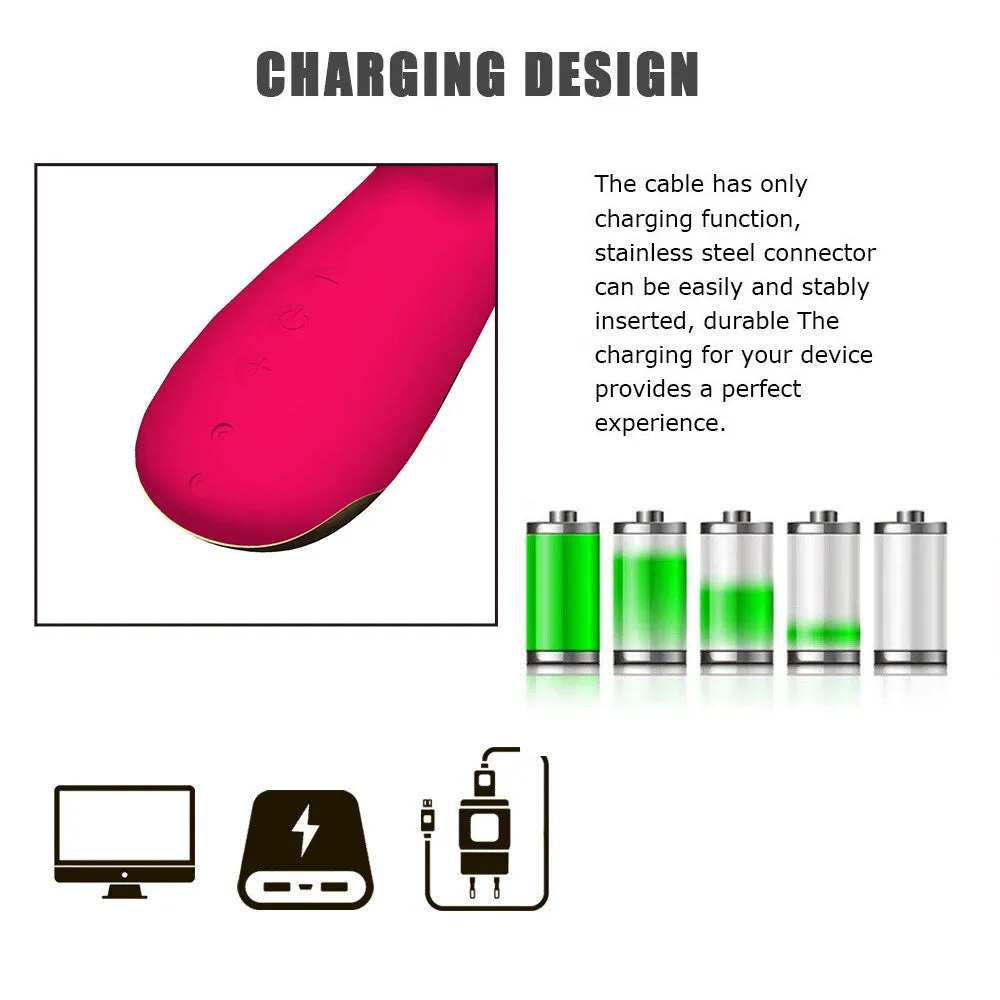 Silicone G Spot Stimulating USB Charging Rabbit Vibrator