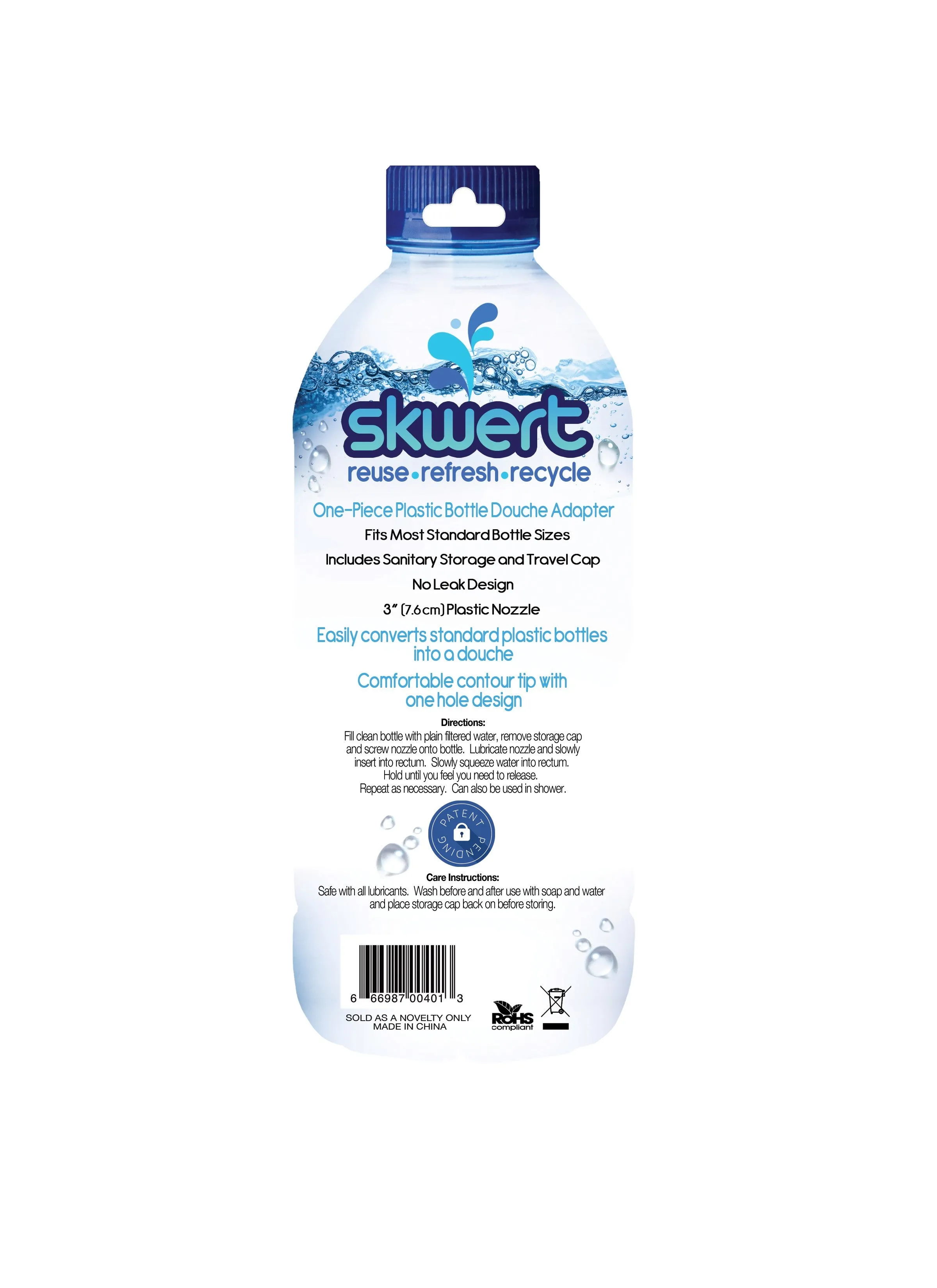 Skwert 1 Piece Water Bottle Douche