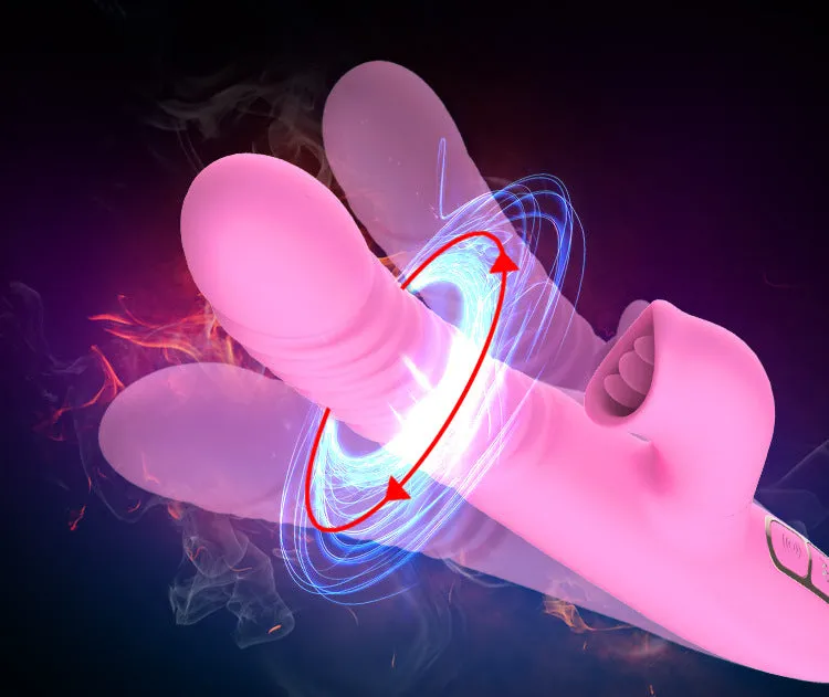 Thrusting Anal Plug Toy Dibe Rotating Tongue Licking Vagina Vibrator