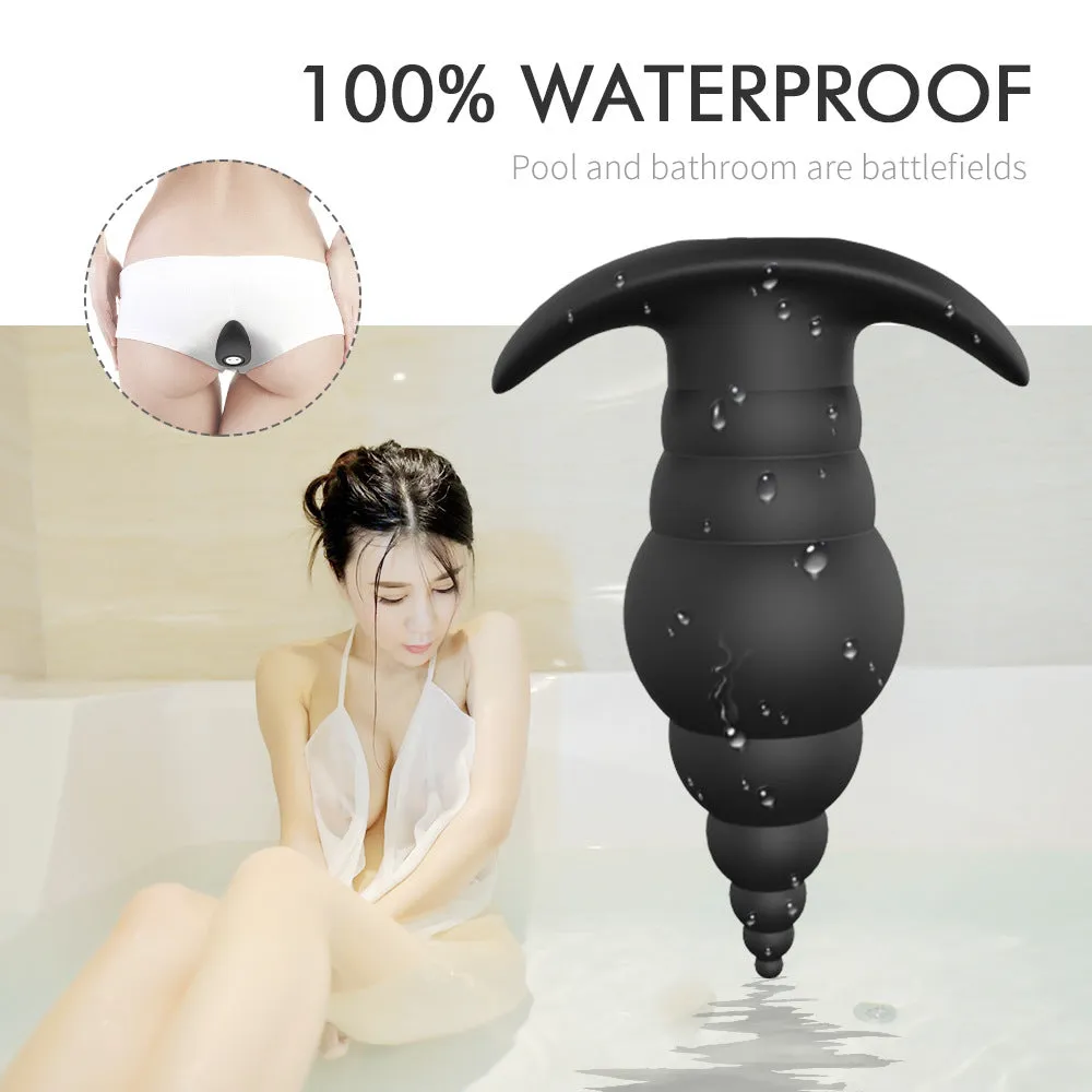 Wearable Wireless Anal Plug Beads Rotation Vibrator Prostate Massager