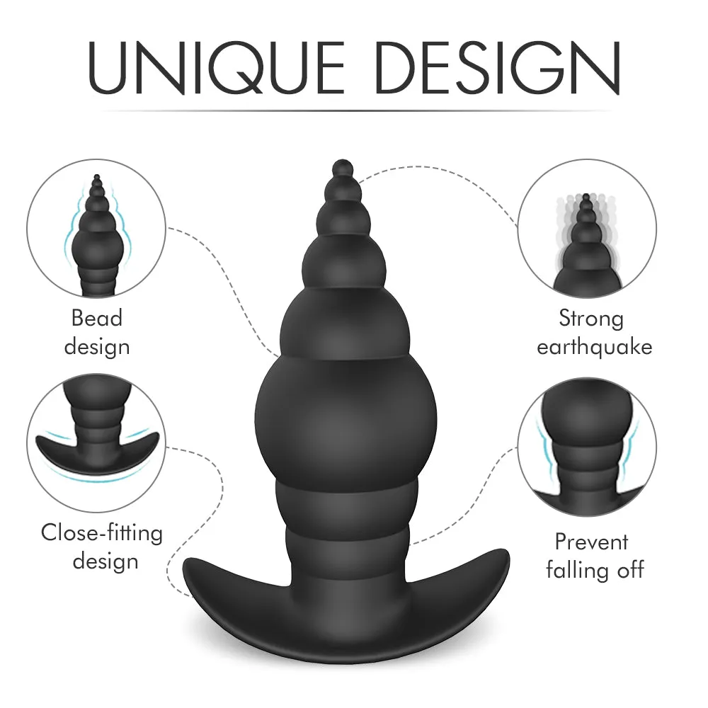 Wearable Wireless Anal Plug Beads Rotation Vibrator Prostate Massager